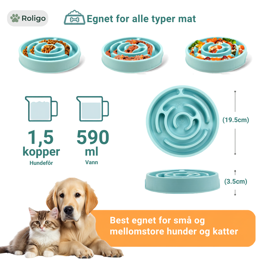 Puslespill-matbolle til hund