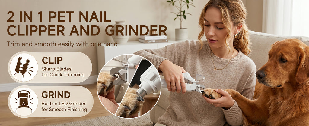 Skånsom negleklipper med lys, detalj